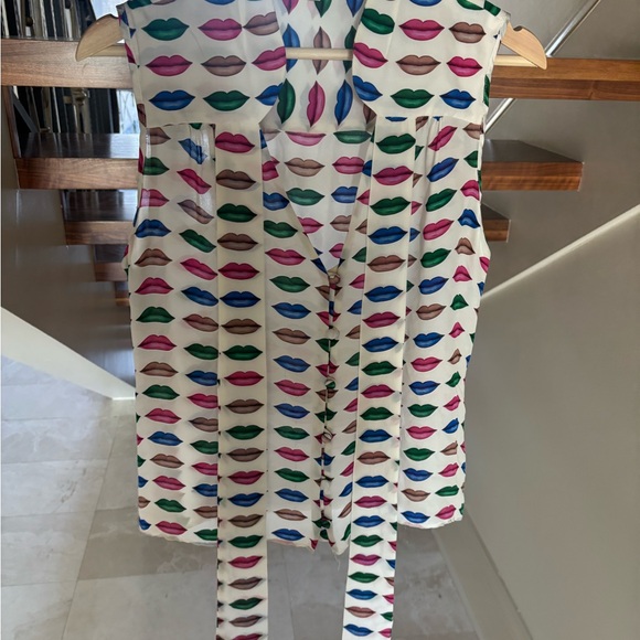 Milly Pants - Milly Multicolor Lip Print Jumpsuit